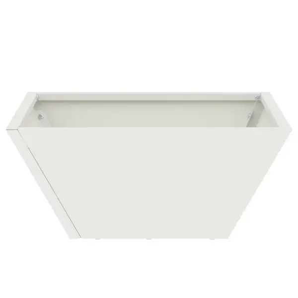 Trapetsikujulised valged metallist aiapotid, 5 tk, 35 x 35 x 15 cm – 6