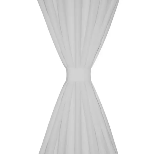 Mikrosatiinist kardinad aasadest ülaosaga, 2 tk, valge, 140 x 175 cm – 3