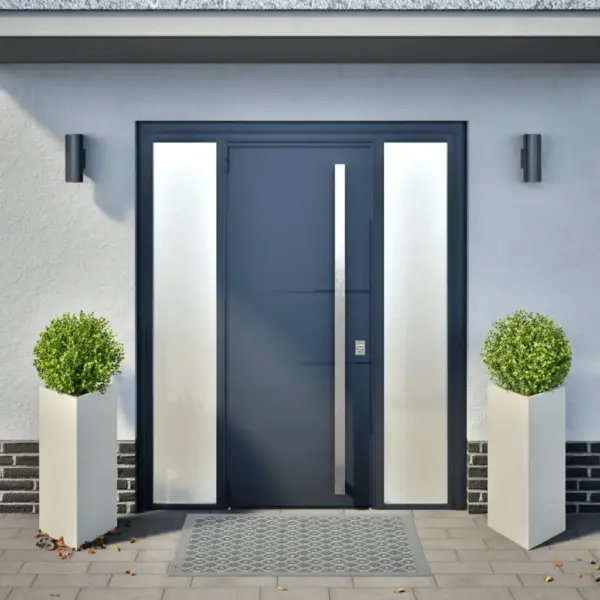 Aia taimekastid põhjaga, 2 tk, valge teras, kolmnurkse disainiga, 40 x 34,5 x 70 cm – 3