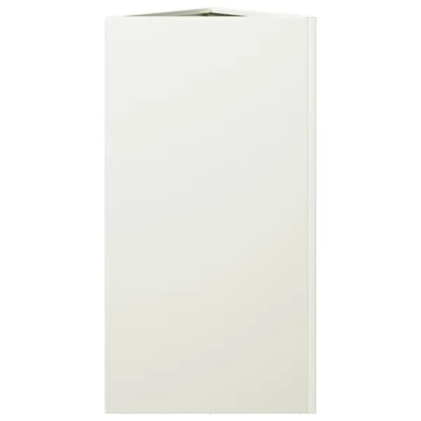 Aia taimekastid põhjaga, 2 tk, valge teras, kolmnurkse disainiga, 40 x 34,5 x 70 cm – 7