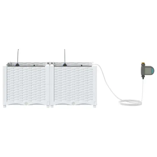 Terasest aia istutuskastid isekastmissüsteemiga, 2 tk, valge, 80 x 40 x 37,5 cm – 6