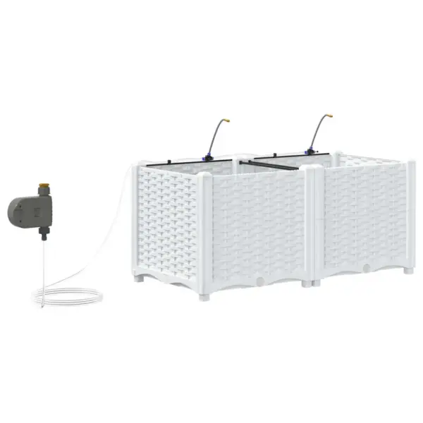 Terasest aia istutuskastid isekastmissüsteemiga, 2 tk, valge, 80 x 40 x 37,5 cm – 8