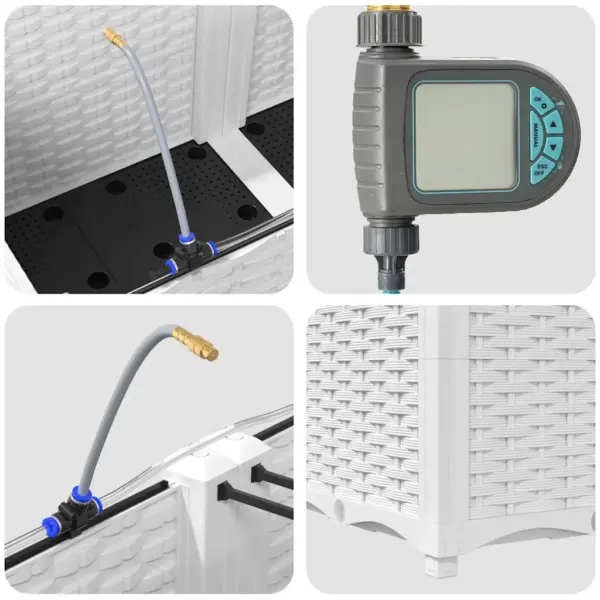 Terasest aia istutuskastid isekastmissüsteemiga, 2 tk, valge, 80 x 40 x 37,5 cm – 9