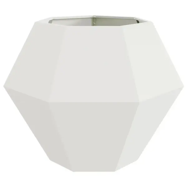 Valged terasest taimekastid, geomeetrilise kujuga, 2 tk, 100 x 100 x 80 cm – 6