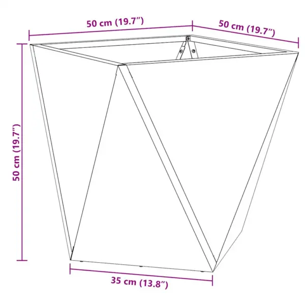 Terasest taimekastid, 2 tk, valge, 50 x 50 x 50 cm – 11
