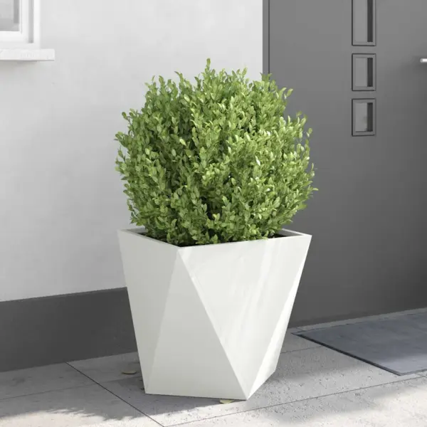 Terasest taimekastid, 2 tk, valge, 50 x 50 x 50 cm – 4