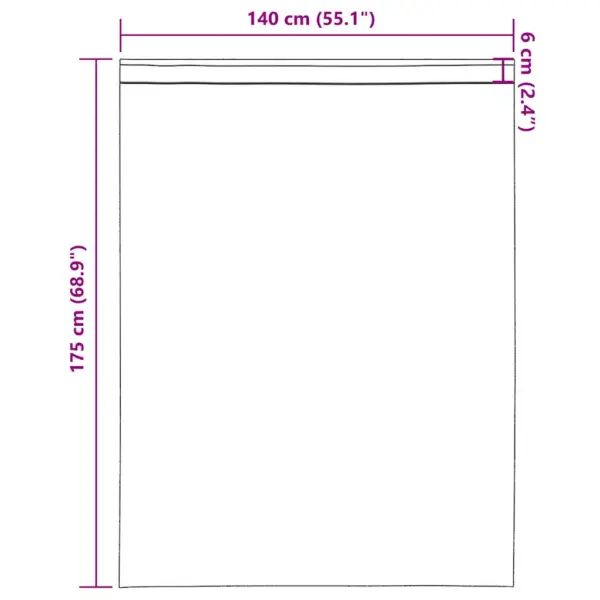 Poolläbipaistvad vardataskuga kardinad, 2 tk, valge, 140 x 175 cm – 9