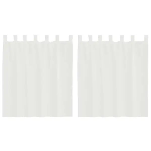 Poolläbipaistvad vardataskuga voile-kardinad, 2 tk, valge, 140 x 140 cm – 2