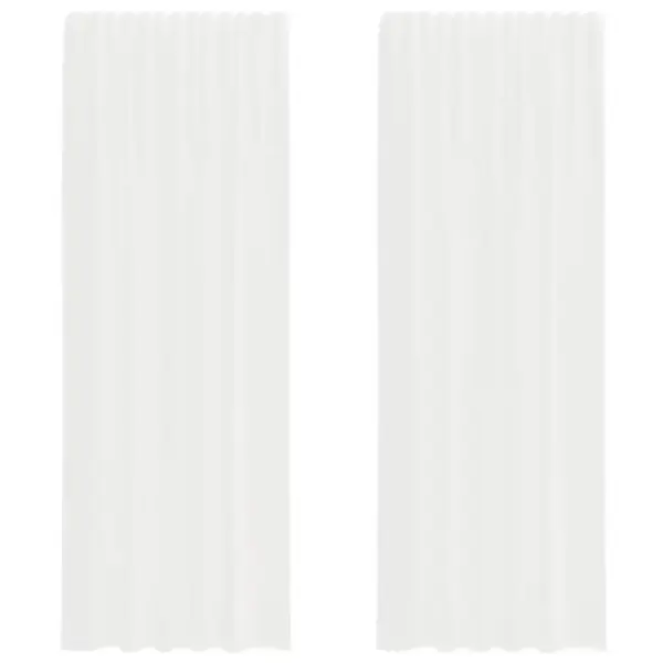 Poolläbipaistvad vardataskuga voile-kardinad, 2 tk, valge, 140 x 260 cm – 2