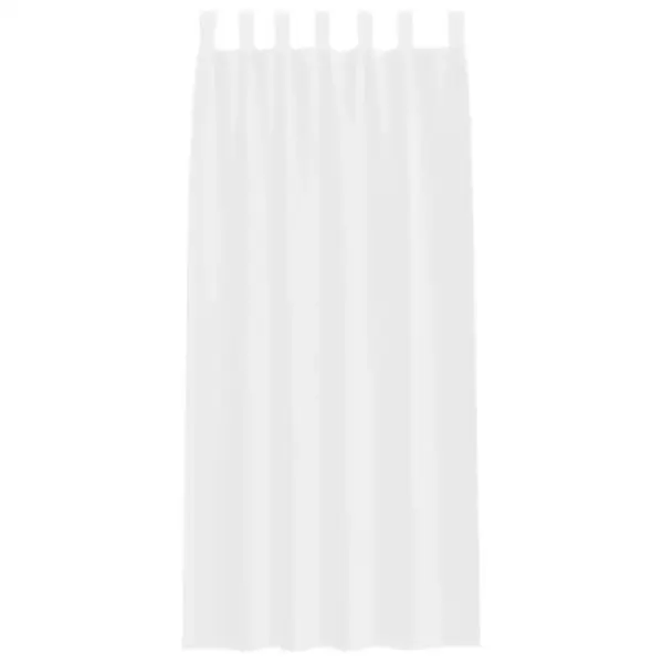 Läbipaistev voalekardinad, 2 tk, valge polüester, 260 x 140 cm – 4