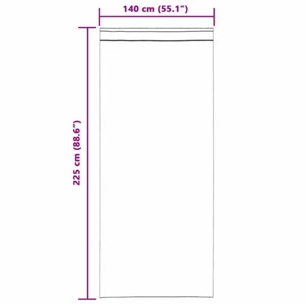 Voile-kardinad, 2 tk, valge polüester, 225 x 140 cm - 9