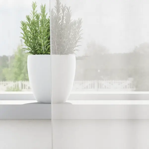 Poolläbipaistvad voile kardinad rõngastihenditega, 2 tk, valge, 140 x 245 cm – 3