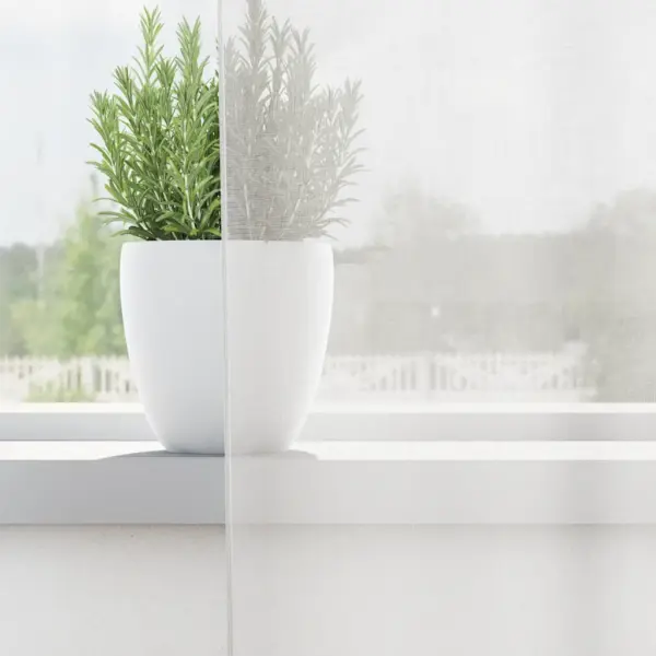 Poolläbipaistev voile-kardinate komplekt rõngastihenditega, 2 tk, valge, 140 x 140 cm – 3