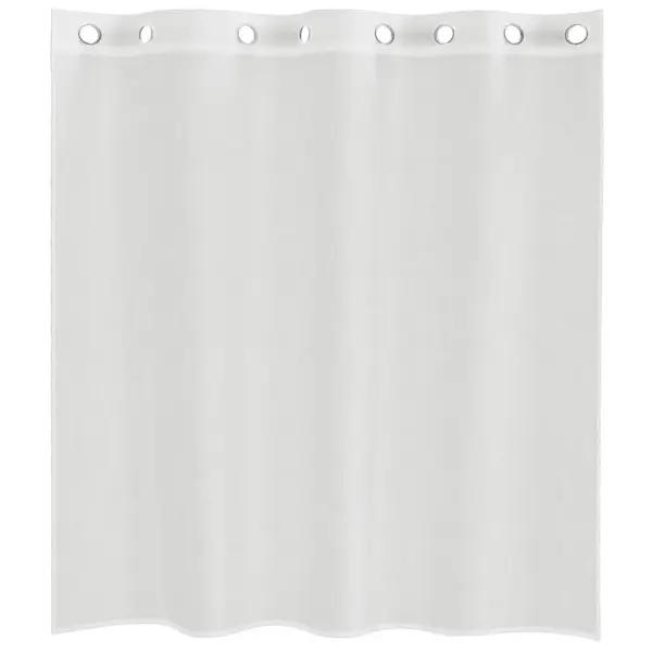 Poolläbipaistev voile-kardinate komplekt rõngastihenditega, 2 tk, valge, 140 x 140 cm – 4