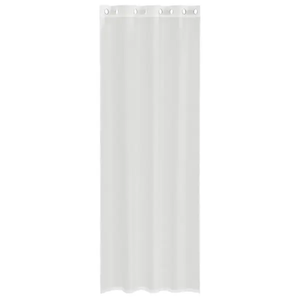 Poolläbipaistvad voile-kardinad rõngastihenditega, 2 tk, valge, 140 x 260 cm – 4