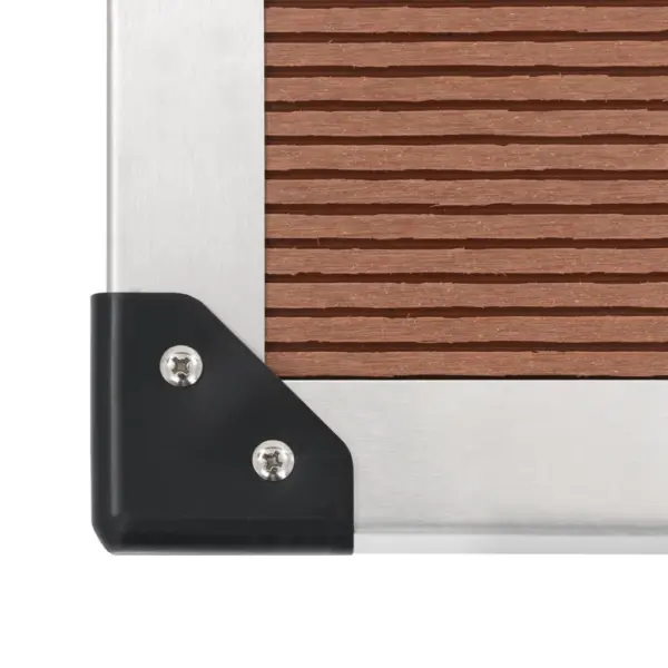 Välidušipaneel WPC alusega, roostevaba teras, hõbedane/pruun – 11