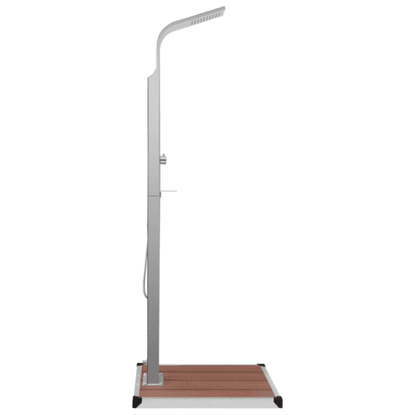 Välidušipaneel WPC alusega, roostevaba teras, hõbedane/pruun – 4