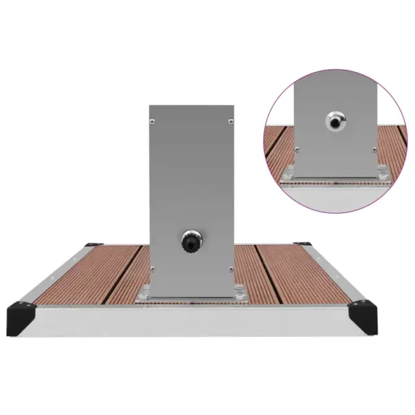Välidušipaneel WPC alusega, roostevaba teras, hõbedane/pruun – 7