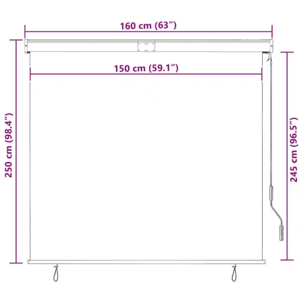 Väliruloo käsivändaga, 160 x 250 cm, oranž/pruun, laepaigalduseks – 10