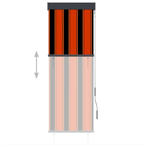 Väliruloo rõdule ja terrassile, käsivända ja UV‑kaitsega, oranž/pruun, 60 x 250 cm – 3