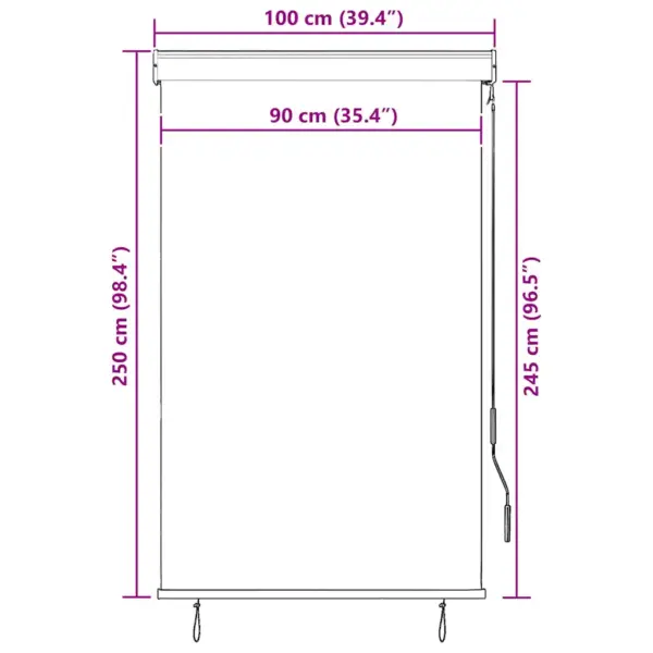 Käsivändaga väliruloo UV-kaitsega, laepaigalduseks, 100 x 250 cm, valge-oranž – 10