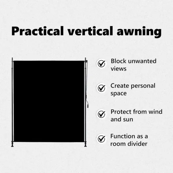 Väliruloo käsivändaga, UV-kindel, 200 x 270 cm, antratsiithall – 10