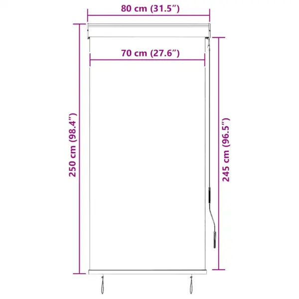 Väliruloo käsivändaga, UV-kaitsega, 80 x 250 cm, valge-oranž – 10