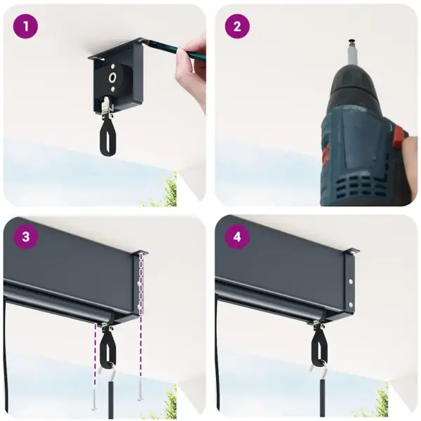 Käsivändaga väliruloo rõdule ja terrassile, antratsiithall, 60 x 250 cm – 6