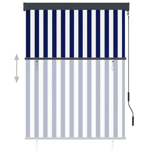 Käsivändaga väliruloo UV-kaitsega, sinine-valge, 120 x 250 cm – 3