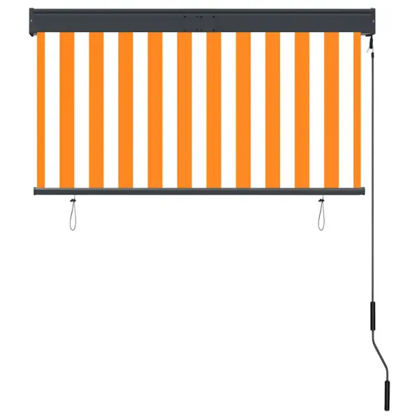 Väliruloo rõdule käsivända ja UV-kaitsega, laepaigalduseks, valge-oranž, 120 x 250 cm – 4