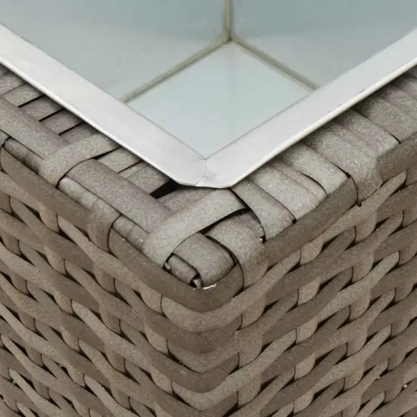 Välitingimuste taimepotikomplekt rotangilookiga, 3 tk, metall, hall – 8