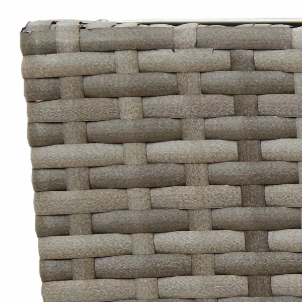 Välitingimuste taimepotikomplekt rotangilookiga, 3 tk, metall, hall – 9