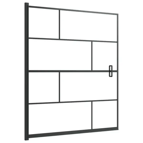 Vanni dušisein ESG-turvaklaasiga, musta ruudumustriga raam, 116 x 140 cm – 2