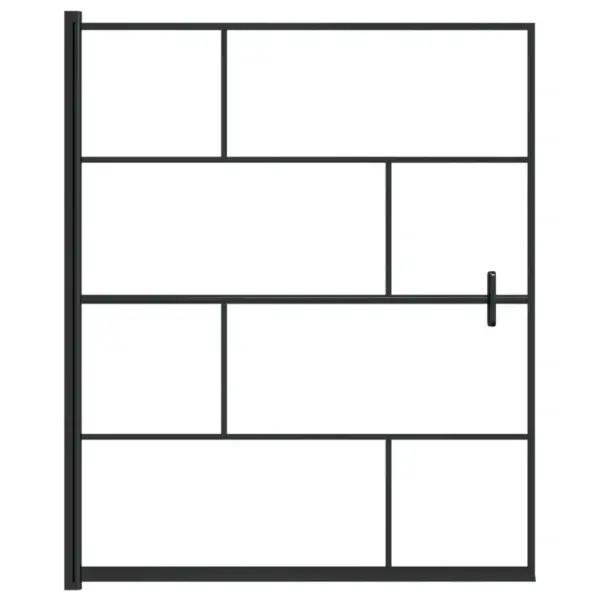 Vanni dušisein ESG-turvaklaasiga, musta ruudumustriga raam, 116 x 140 cm – 3