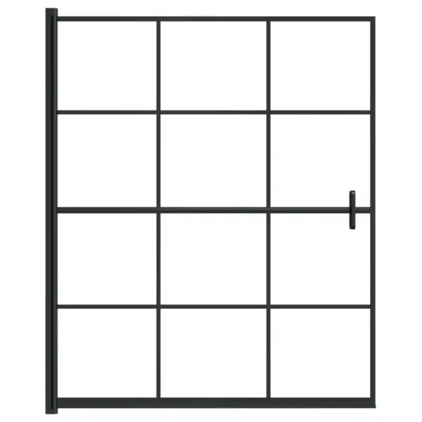 Vanni dušisein ESG-klaasist, must raam, 116 x 140 cm – 3