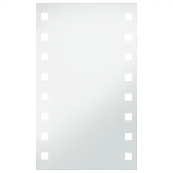 Vannitoa LED-seinapeegel mattide ruutudega, hõbedane, 60 x 100 cm – 2