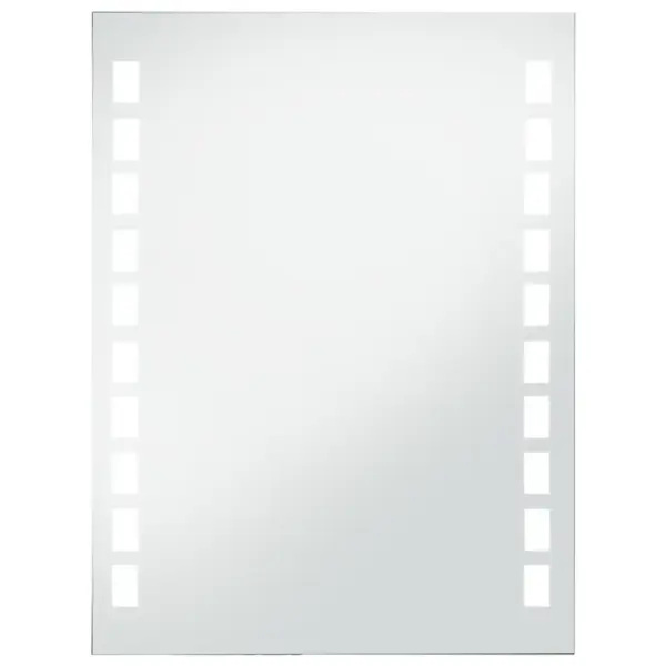 Vannitoa LED-seinapeegel mattide ruutudega, hõbedane, 60 x 80 cm – 2