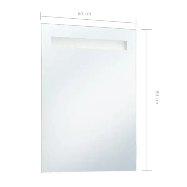 Vannitoa LED-seinapeegel ribavalgustiga, hõbedane, 60 x 80 cm, IP44 – 7