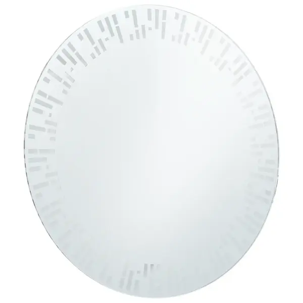 Ümmargune vannitoa LED-peegel alumiiniumraamiga, 80 cm, hõbedane, IP44 – 4