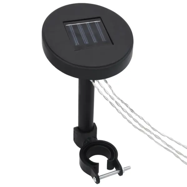 Aia varjualune topeltkatuse ja päikesetoitel LED-nöörvalgustiga, antratsiithall, 3 x 3 m – 7