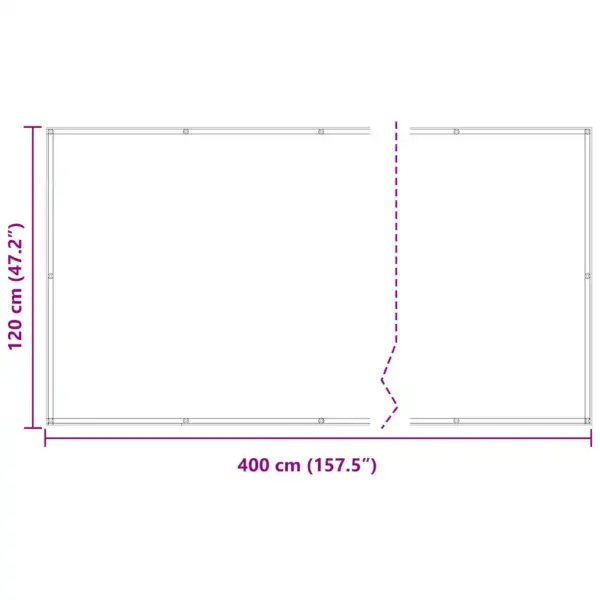Veekindel rõdusirm UV-kaitsega, antratsiithall, 120 x 400 cm, oxford-kangas – 6