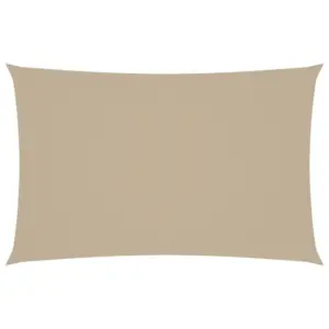 Ristkülikukujuline veekindel päikesepuri oxford-kangast, beež, 4 x 7 m