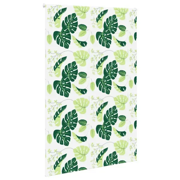 Veekindel duširuloo roheliste lehtede mustriga, PEVA, 150 x 240 cm – 3