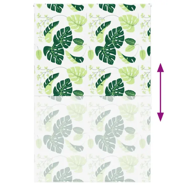 Veekindel duširuloo roheliste lehtede mustriga, PEVA, 150 x 240 cm – 5