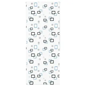 Veekindel duširuloo mullimustriga, valge PEVA, 100 x 240 cm (kanga laius 96 cm)