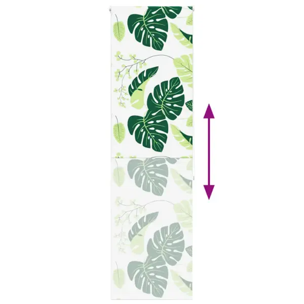 Veekindel duširuloo roheliste lehtedega, PEVA, 80 x 240 cm, kanga laius 76 cm – 5