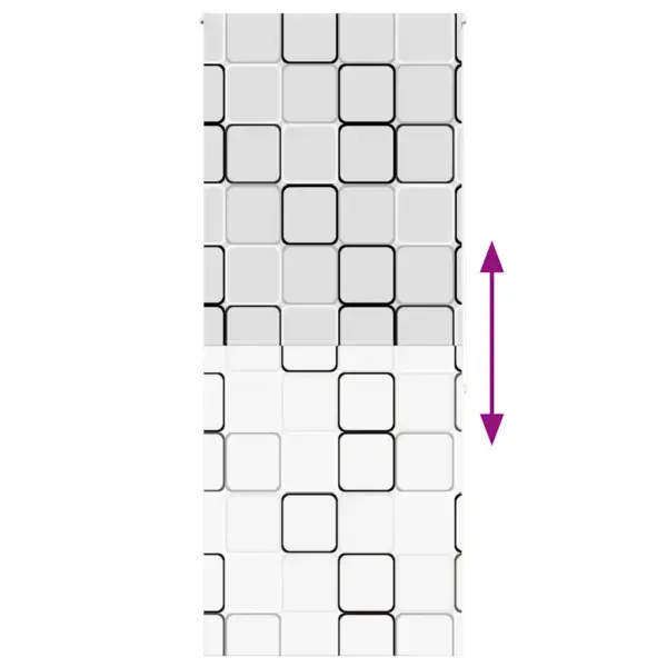 Veekindel duširuloo ruudumustriga, PEVA, alumiiniumsiiniga, 110 x 240 cm – 5