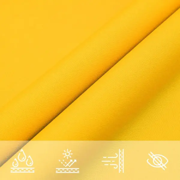 Ristkülikukujuline veekindel päikesepuri, kollane oxford-kangas, 3,5 x 4,5 m – 6