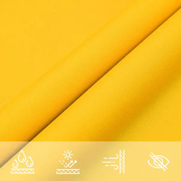 Veekindel kandiline päikesepuri PU-kattega oxford-kangast, 4 x 4 m, kollane – 7