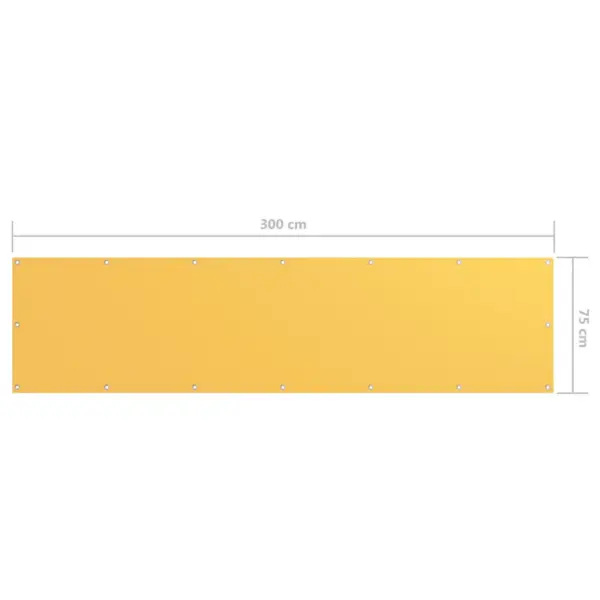Veekindel rõdusirm UV-kaitsega, kollane oxford-kangas, 75 x 300 cm – 5